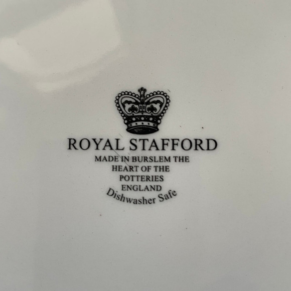 Royal Stafford Floral Blue Chintz Easter Bunny Dinner Plates 11in Set of 4 New - Picture 9 of 15